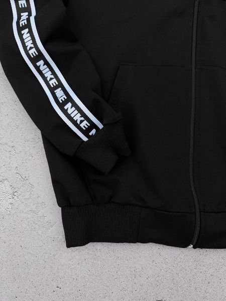 Мужской спортивный костюм Nike 7в1 черный с лампасами Комплект Найк Костюм Футболка Шорты Кепка Носки Хар-641 фото