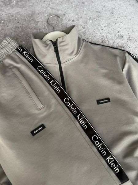 Чоловічий спортивний костюм Calvin Klein сірий Комплект Кельвін Кляйн без капюшона Моло-64SW фото