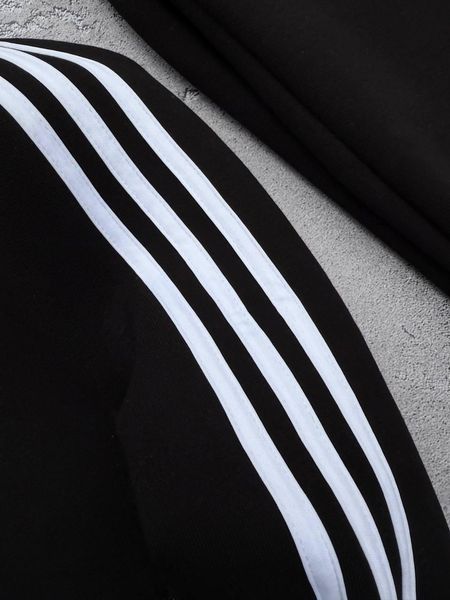 Мужской зимний спортивный костюм Adidas черный Комплект Адидас без капюшона Хар-302 фото
