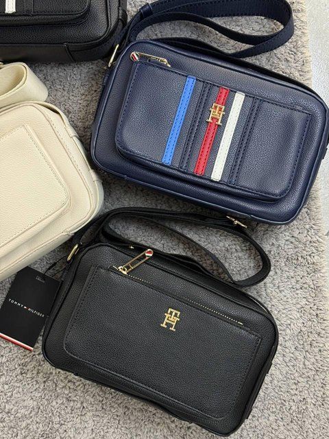 Сумка мужская Tommy Hilfiger черная Барсетка через плечо Томми Хелфигер Cap-0145 фото