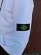 Мужской зимний спортивный костюм Stone Island на молнии бело-черный Набор Стон Айленд с капюшоном Hot-23 фото 3