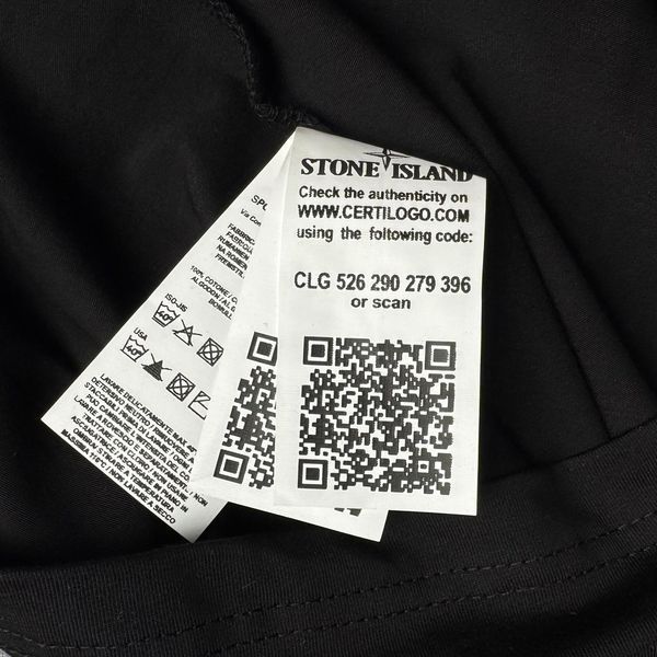 Чоловічий літній костюм Stone Island Футболка Шорти чорний із патчем Стон Айленд Ads-310 фото