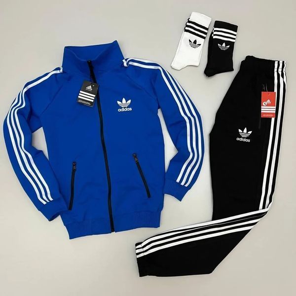 Чоловічий спортивний костюм Adidas без капюшона білий Комплект Адідас Кофта на змійці Штани Мой-143 фото