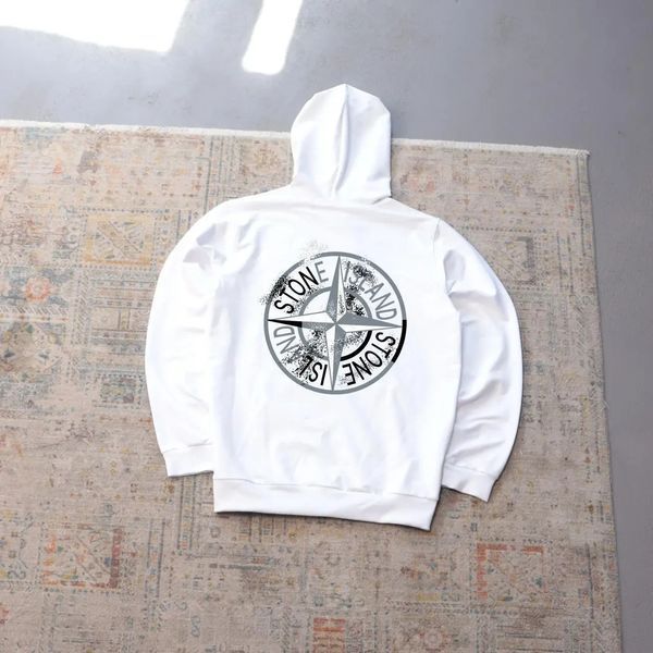 Мужское худи Stone Island черное Толстовка Стон Айленд с капюшоном Ads-404 фото