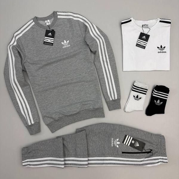 Чоловічий спортивний костюм Adidas без капюшона з лампасами червоний з чорним Комплект Адидас Футболка Хар-229 фото
