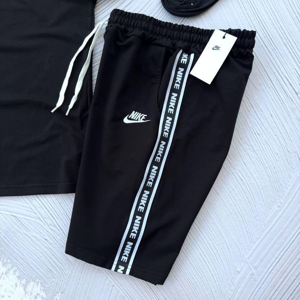 Мужские шорты Nike черные хлопковые Найк Хар-439 фото
