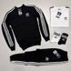 Чоловічий спортивний костюм Adidas без капюшона з лампасами червоний з чорним Комплект Адидас Футболка Хар-229 фото 7