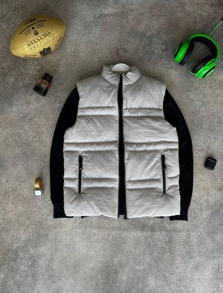 Чоловіча жилетка Nike сіра Безрукавка Найк без капюшона Моло-73-PC фото