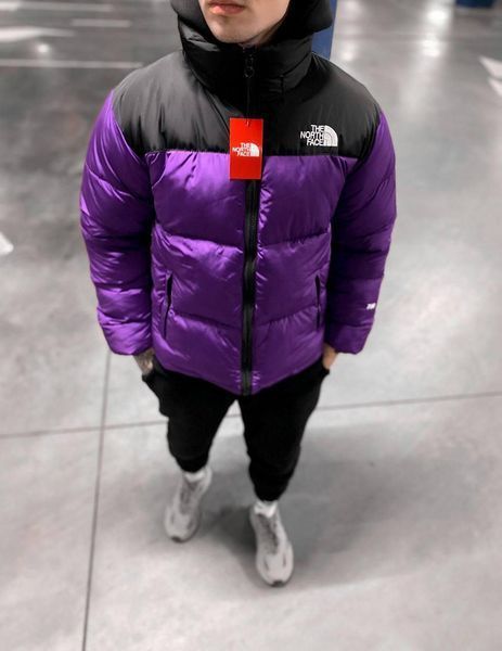 Зимова куртка The North Face фіолетова оверсайз Пуховик ТНФ Arm-TN3 фото