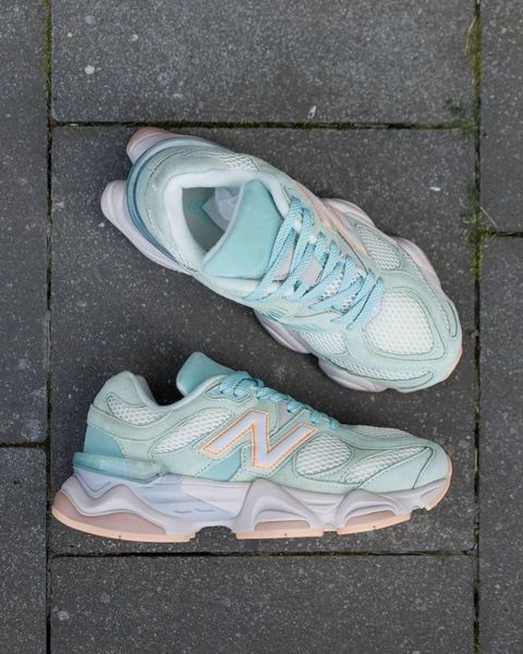 Жіночі кросівки New Balance 9060 ментолові Нью Беланс 9060 замшеві Pow-NB153 фото