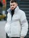 Мужская зимняя куртка двухсторонняя Nike на меху серая без капюшона Пуховик Найк Armo-N3334_09 фото 10