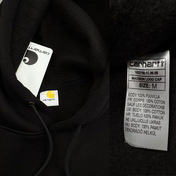 Чоловіче зимове худі Carhartt з капюшоном блакитне Толстовка Кархарт Ads-491 фото