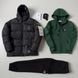 Мужской зимний спортивный костюм Stone Island 3в1 белый с черным Комплект Стон Айленд Костюм Зимняя куртка Хар-371 фото 4