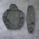 Чоловічий спортивний костюм Stone Island з плащівки сірий Комплект Стон Айленд з капюшоном Will-121 фото 1