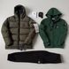 Мужской зимний спортивный костюм Stone Island 3в1 белый с черным Комплект Стон Айленд Костюм Зимняя куртка Хар-371 фото 3