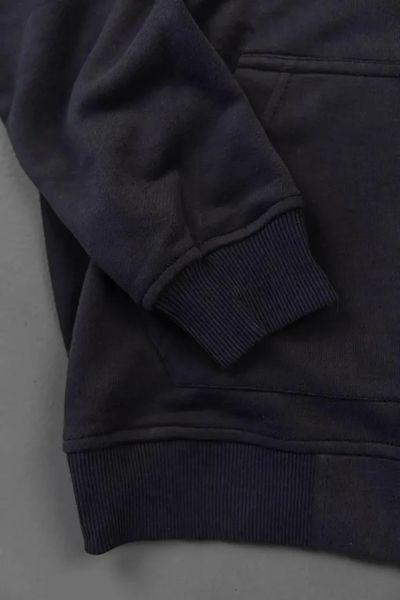 Чоловіча кофта Stone Island антрацит Зіп худи Стон Айленд на блискавці з патчем Hub-36 фото