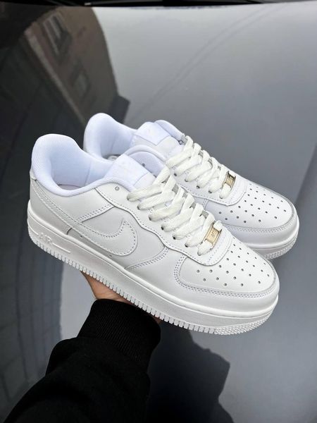 Мужские кроссовки Nike Air Force белые кеды Найк Аир Форс кожаные Скр-N084403-ТА фото