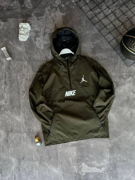 Мужской Анорак Nike хаки Ветровка Найк демисезонная Моло-JN21 фото