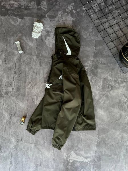 Мужской Анорак Nike хаки Ветровка Найк демисезонная Моло-JN21 фото