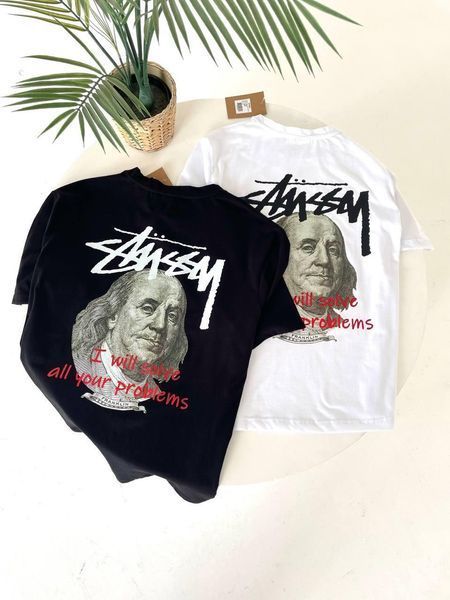 Мужская футболка Stussy белая хлопковая Тенниска Стусси Франклин Гла-81 фото