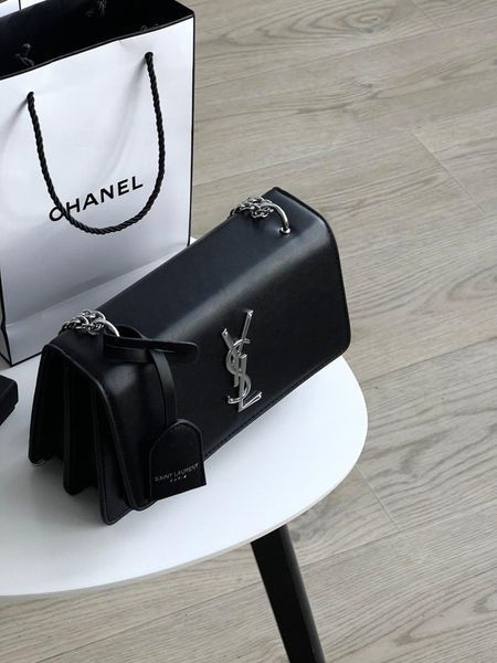 Жіноча сумка крос-боді Saint Laurent чорна Any-20327-1 фото