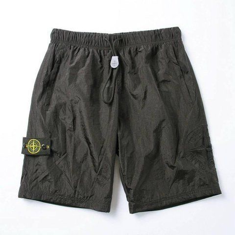 Мужские шорты Stone Island черные из нейлона Бриджи Стон Айленд Hub-116 фото