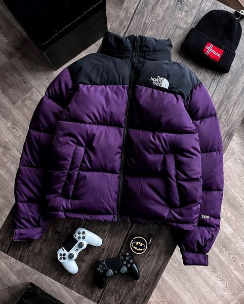 Мужская зимняя куртка The North Face 700 оверсайз фиолетовая Пуховик ТНФ Armo-TN3 фото