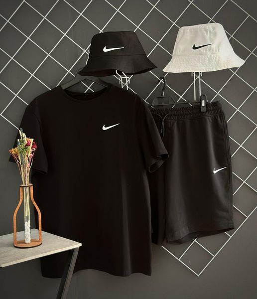 Мужской летний костюм Nike Футболка Шорты черный комплект Найк Intr-8943129812 фото