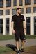 Мужской летний костюм Adidas Футболка Шорты черный Адидас Хар-871 (коп1) фото 3