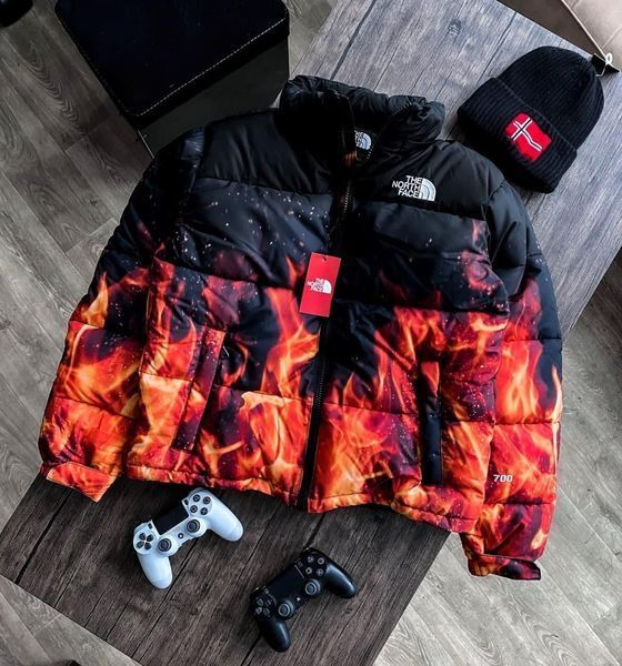 Мужская зимняя куртка The North Face 700 оверсайз фиолетовая Пуховик ТНФ Armo-TN3 фото