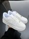 Мужские кроссовки Nike Air Force белые кеды Найк Аир Форс кожаные Скр-N084403-ТА фото 2