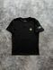 Чоловіча футболка Stone Island чорна з патчем бавовняна Стон Айленд Pav-113/1 фото 2