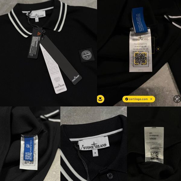 Чоловічий светр Stone Island з коміром чорний Кофта Стон Айленд без капюшона моло-NX50 фото