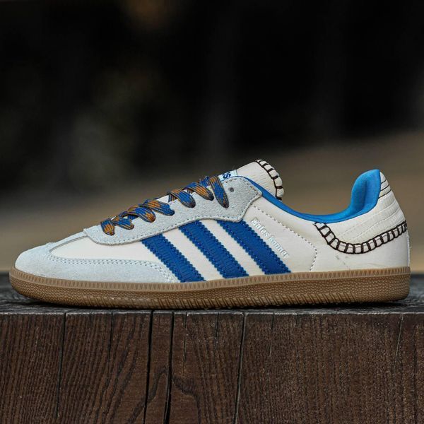 Чоловічі кросівки Adidas Wales Bonner x Samba Blue білі з блакитним Адідас Самба Inter-1795 фото