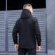 Мужская куртка из Soft Shell с капюшоном черная Ветровка на флисе демисезонная Pobed-Matrix фото 7