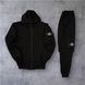 Чоловічий спортивний костюм Stone Island чорний Комплект Стон Айленд Кофта на змійці Штани Univer-87 фото 1