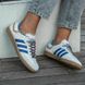 Чоловічі кросівки Adidas Wales Bonner x Samba Blue білі з блакитним Адідас Самба Inter-1795 фото 4