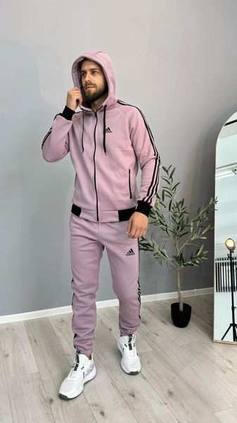 Чоловічий зимовий спортивний костюм Adidas бузковий Комплект Адідас з капюшоном Univer-81 фото