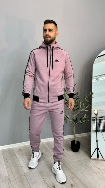 Чоловічий зимовий спортивний костюм Adidas бузковий Комплект Адідас з капюшоном Univer-81 фото