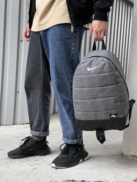 Чоловічий рюкзак Nike Air сірий Портфель Найк зі шкіряним дном Intr-1587660861 фото