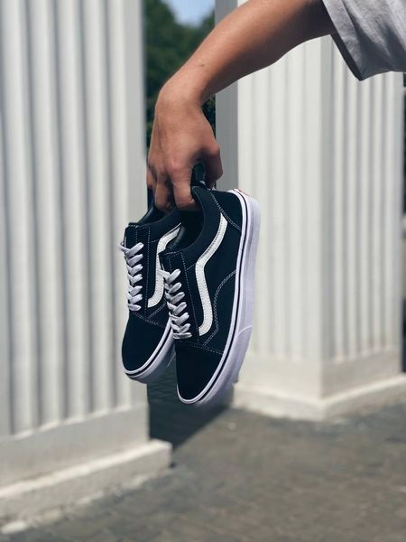 Женские кеды Vans Old Skool Classic черно-белые кроссовки Ванс Олд Скул Arm-VN001 (коп2) фото