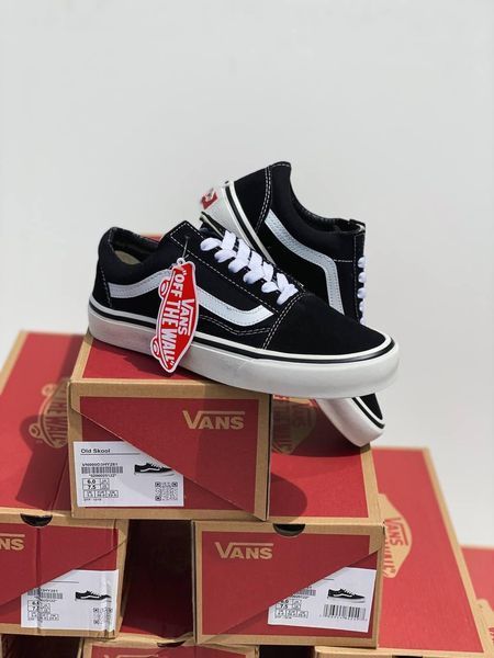 Женские кеды Vans Old Skool Classic черно-белые кроссовки Ванс Олд Скул Arm-VN001 (коп2) фото