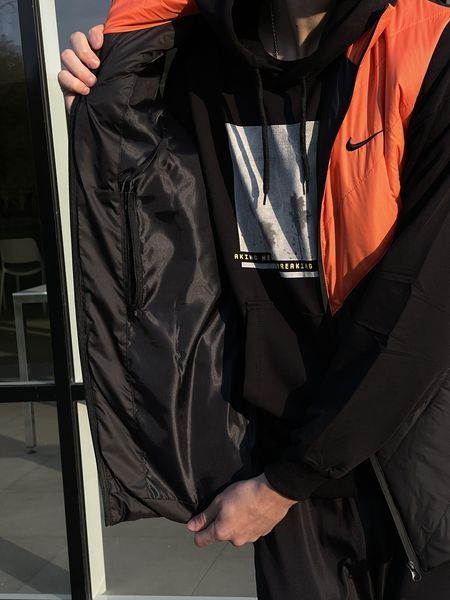 Чоловічий спортивний костюм Nike з плащової тканини оранжевий Комплект Найк Жилетка Штани Барсетка Intr-1620133085 фото