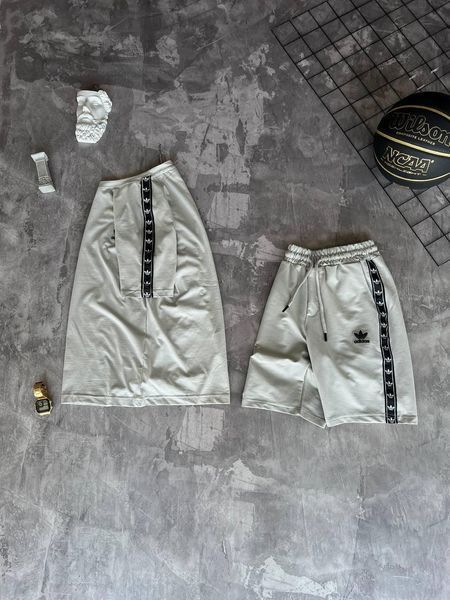 Мужской летний костюм Adidas серый Моло-44-054 фото