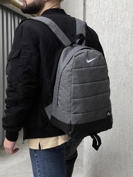 Чоловічий рюкзак Nike Air сірий Портфель Найк зі шкіряним дном Intr-1587660861 фото