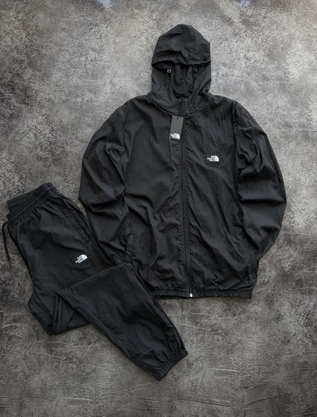 Чоловічий спортивний костюм The North Face з плащівки чорний Комплект ТНФ з капюшоном Pav-43 фото