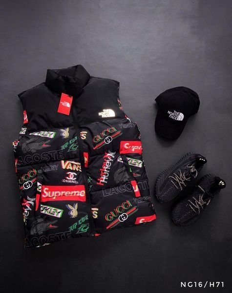 Чоловічий жилет The North Face 700 чорний Безрукавка ТНФ Бандана Smm-NG13 фото