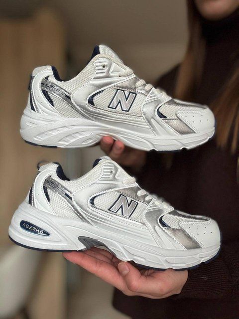 Мужские кроссовки New Balance 530 белые в сетку Нью Беланс Arm-N_B4999 (коп1) фото