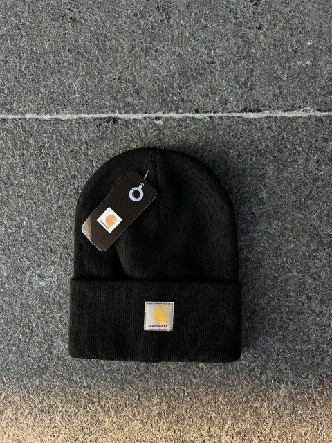 Чоловіча зимова шапка Carhartt чорна Cap-0200 (коп1) фото