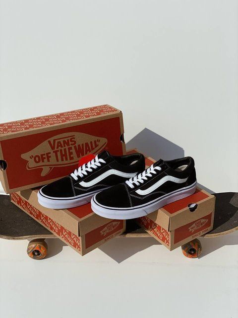 Женские кеды Vans Old Skool Classic черно-белые кроссовки Ванс Олд Скул Arm-VN001 (коп2) фото